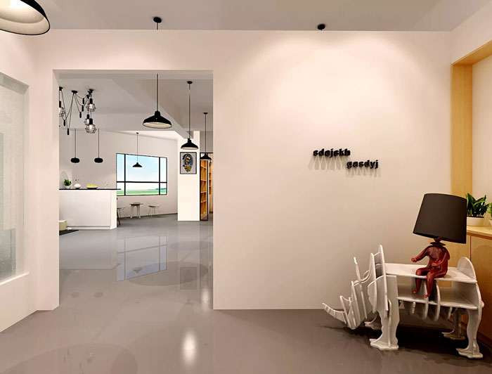 簡單辦公室進門區裝修設計效果圖