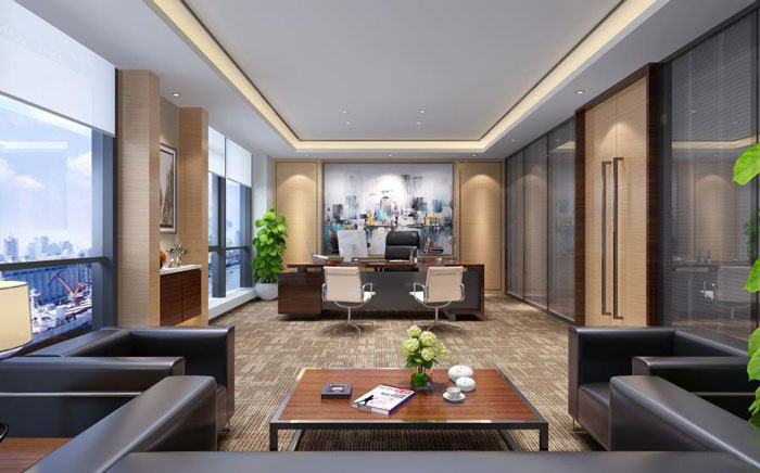 杭州良渚董事長辦公室裝修設計效果圖