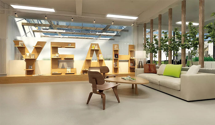 創(chuàng)客空間辦公室接待區(qū)裝修設(shè)計效果圖