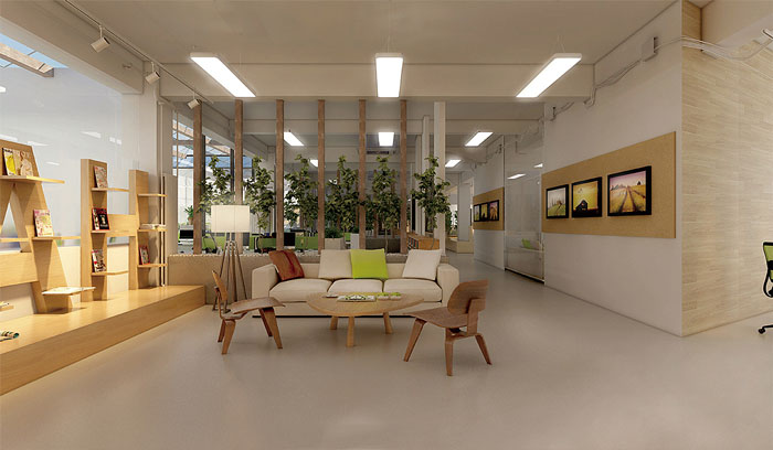 創(chuàng)客空間辦公室交流區(qū)裝修設(shè)計效果圖