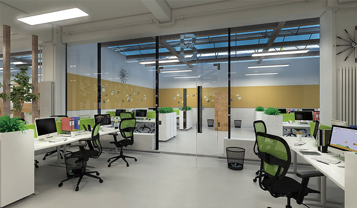 創(chuàng)客空間辦公室辦公區(qū)裝修設(shè)計效果圖