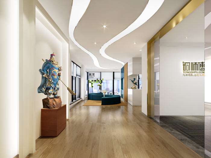 杭州文化創(chuàng)意辦公室前臺裝修設(shè)計(jì)效果圖