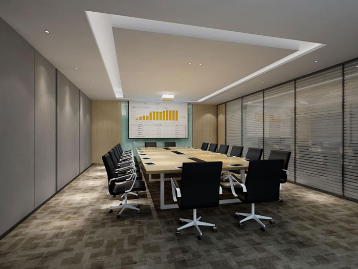 杭州倉前辦公室會議室裝修設計效果圖