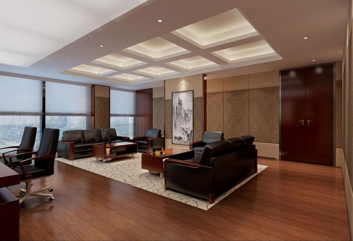 杭州倉前董事長辦公室裝修設計效果圖