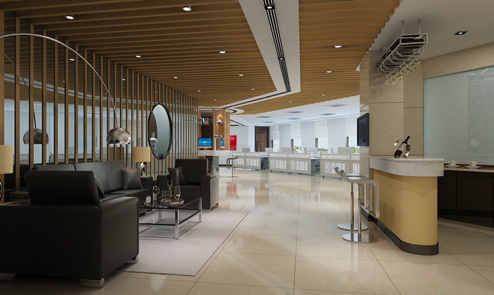 證券公司辦公室接待區裝修設計效果圖