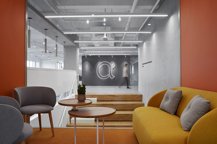 科技辦公樓休息區(qū)裝修設計效果圖