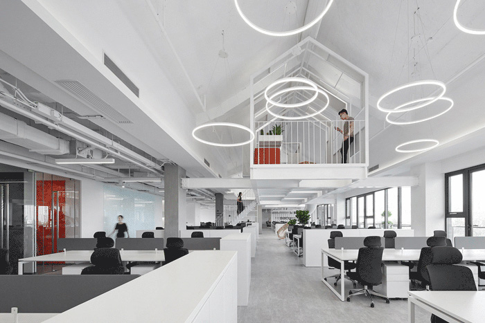 科技辦公樓辦公區(qū)域裝修設計效果圖