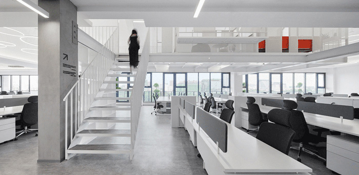 科技辦公樓辦公區(qū)域裝修設計效果圖