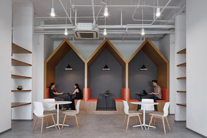 科技辦公樓交流區(qū)裝修設計效果圖