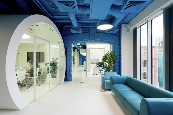 傳媒辦公室進門區(qū)裝修設(shè)計效果圖