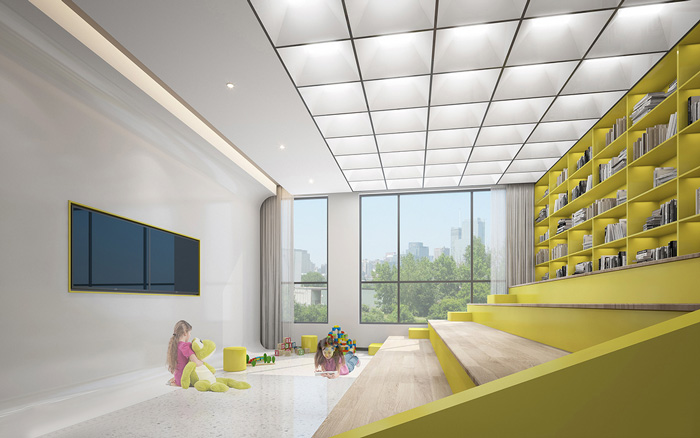藝術(shù)學(xué)校閱讀區(qū)裝修設(shè)計效果圖