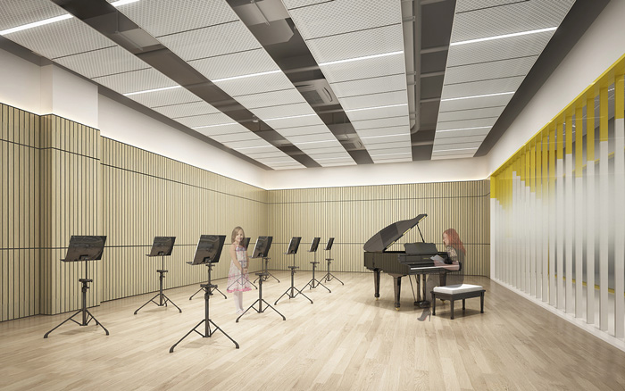 藝術(shù)學(xué)校音樂教室裝修設(shè)計效果圖
