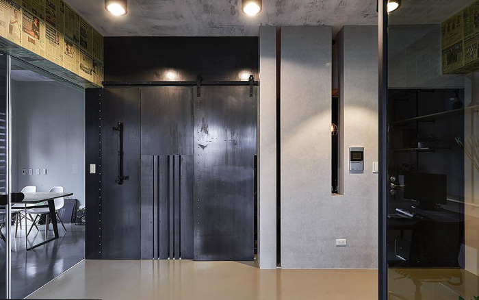 50平方工業風辦公室進門區裝修設計效果圖