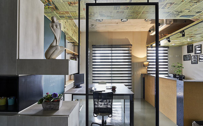 50平方工業風辦公室辦公區裝修設計效果圖