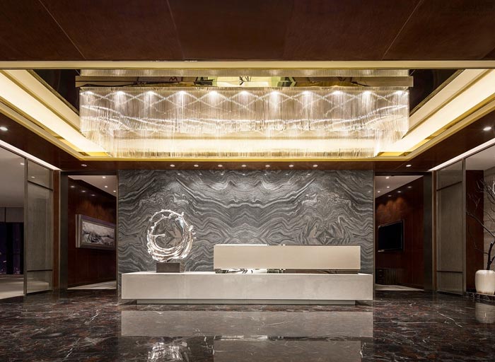 金融控股公司前臺(tái)裝修設(shè)計(jì)效果圖