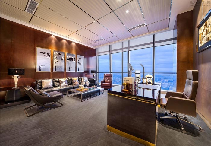 金融控股公司經(jīng)理辦公室裝修設(shè)計(jì)效果圖