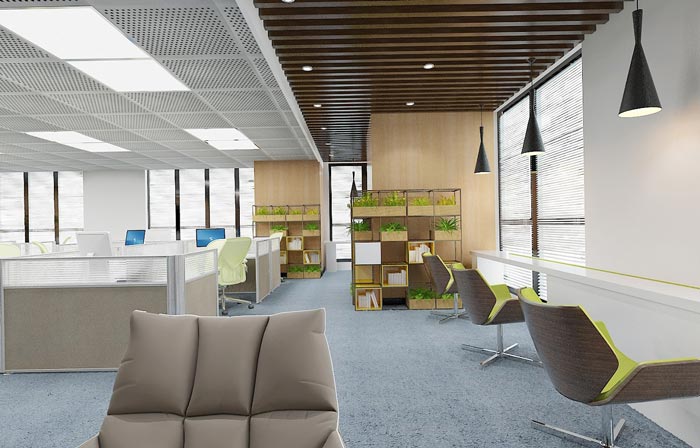 金融公司辦公區(qū)裝潢裝飾設(shè)計(jì)效果圖