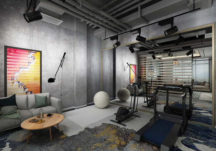 新中式辦公室休閑區(qū)裝修設(shè)計(jì)