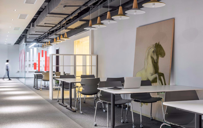 科技辦公區裝修設計效果圖