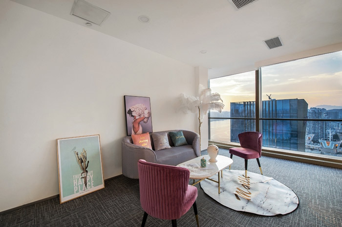 化妝品公司總經理辦公室裝修設計效果圖