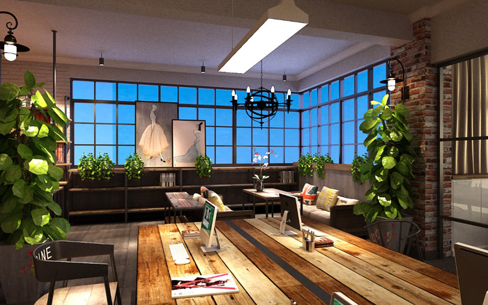 服裝公司辦公區裝修設計效果圖