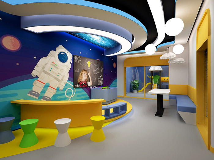 少兒培訓機構前臺裝修設計效果圖