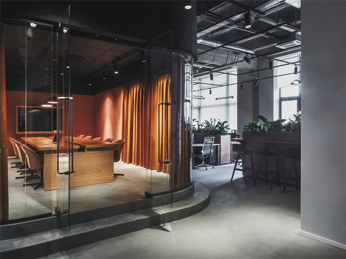 包豪斯風格辦公室過道裝修設計效果圖