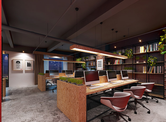 公寓辦公室辦公區裝修設計效果圖