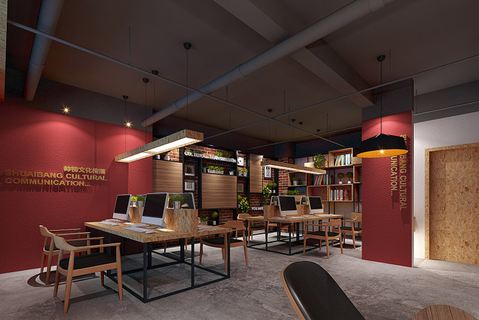 公寓辦公室辦公區裝修設計效果圖