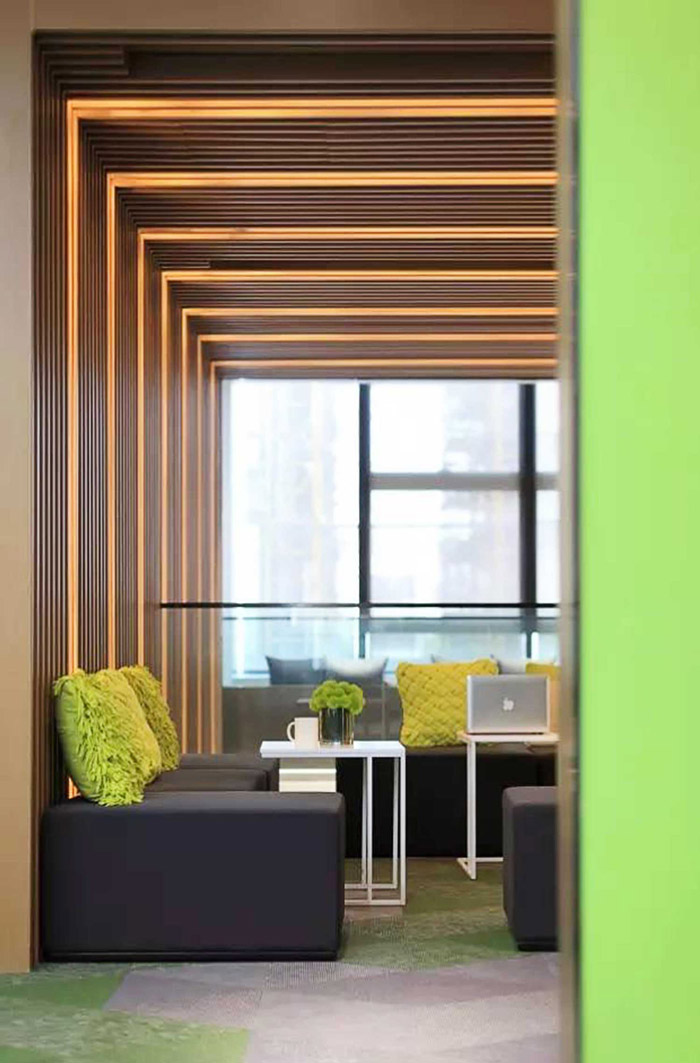 綠色辦公室裝修設計效果圖