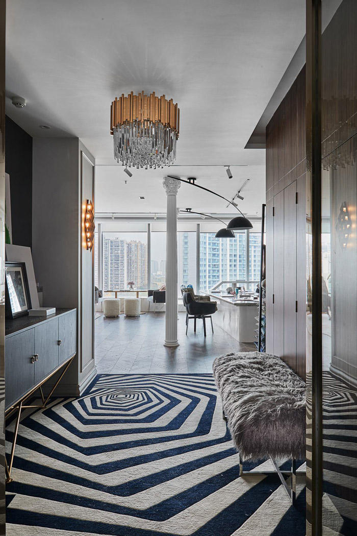 150平方公寓辦公室中庭裝修設計效果圖