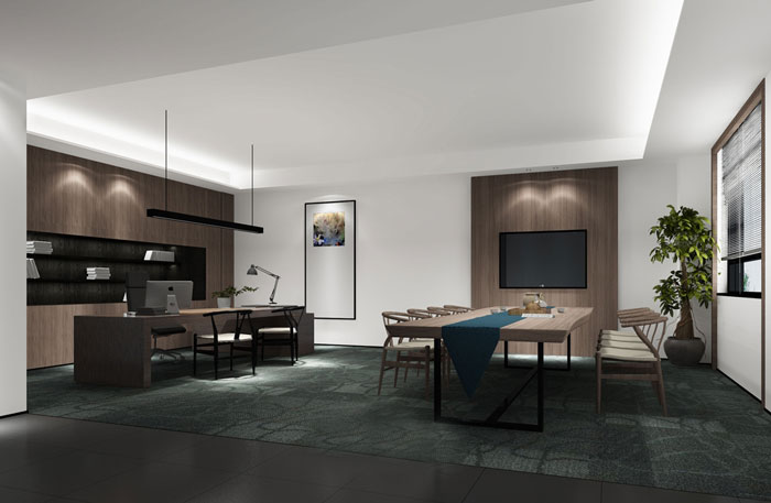 商務大廈總經理辦公室裝修設計效果圖