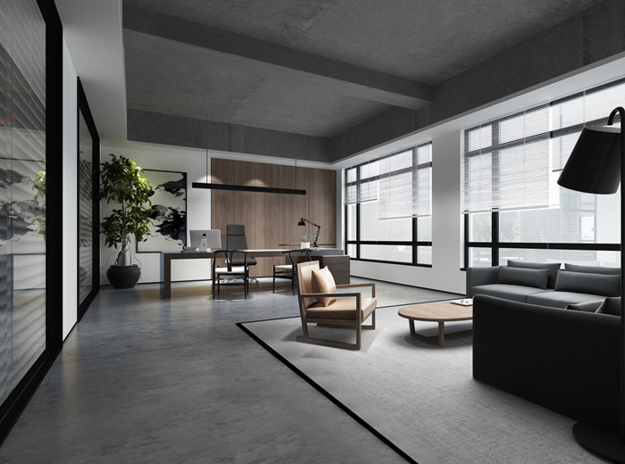 商務大廈總經理辦公室裝修設計效果圖