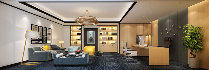 金融總經(jīng)理辦公室裝飾設(shè)計效果圖