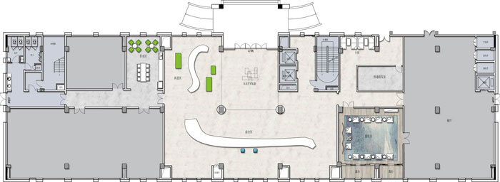 杭州環保公司辦公樓1F平面圖