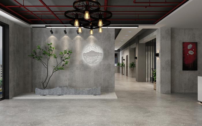 工業風辦公室隔墻設計效果圖