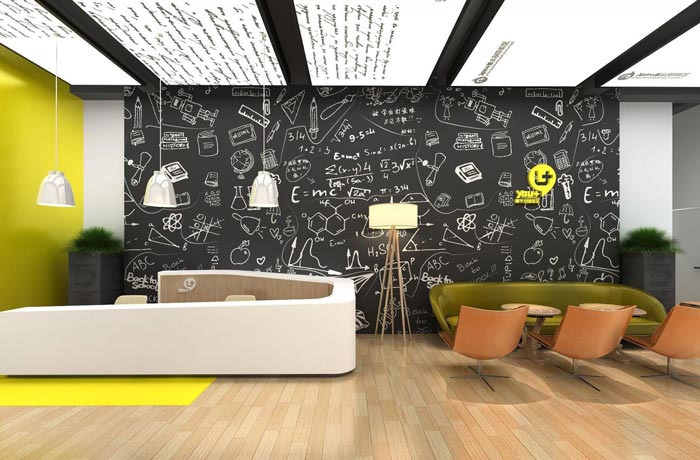 企業孵化器前臺裝修設計效果圖